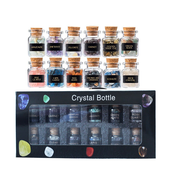 Natural Gemstone Chips Set Box