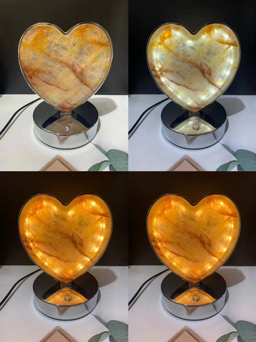 5.5" Creative Carving Crystal heart night light