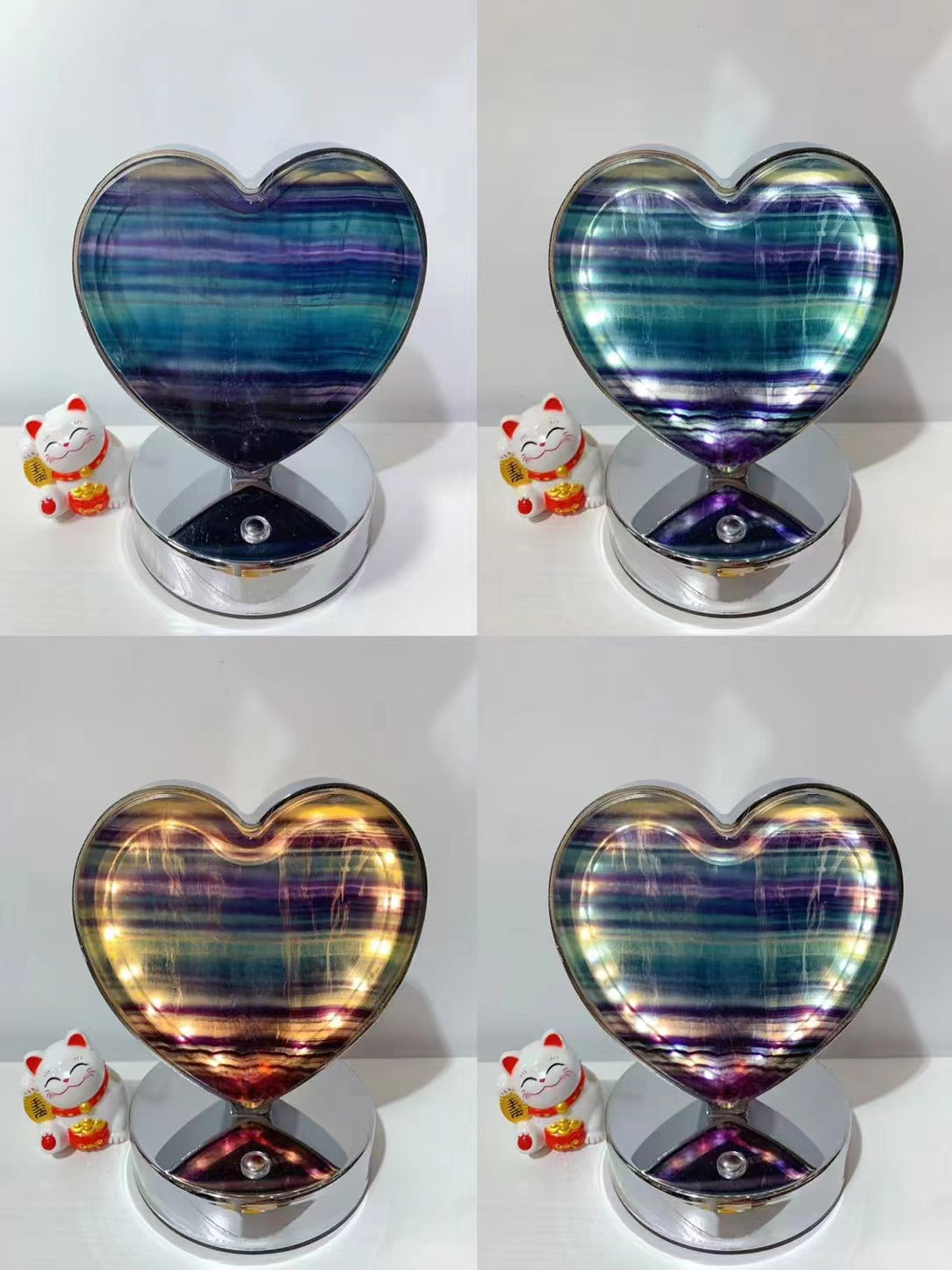 5.5" Creative Carving Crystal heart night light