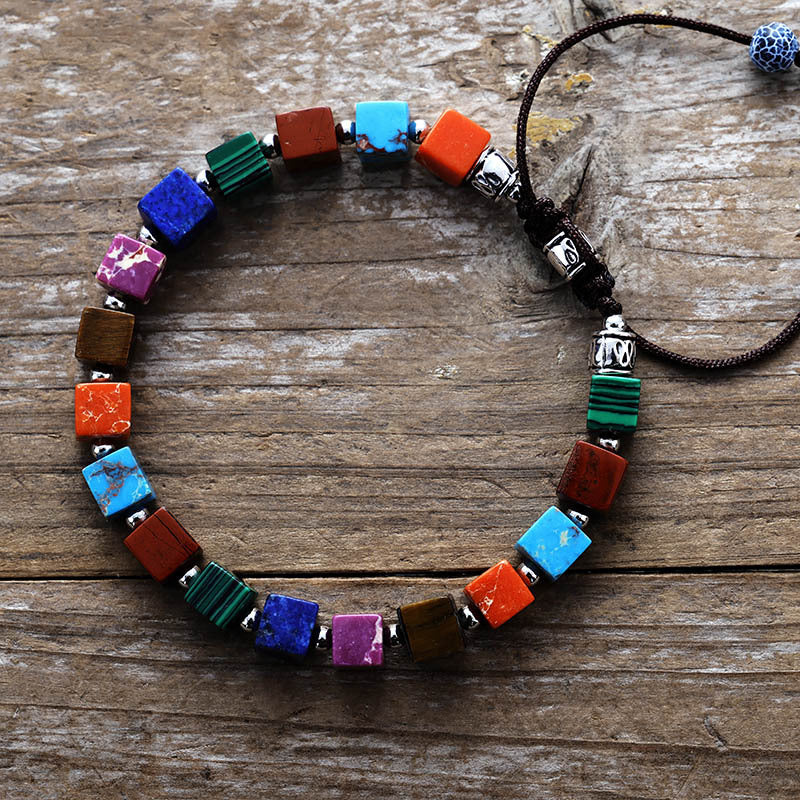 Authentic 7 Chakra Gemstone Bracelet For Energy Alignment