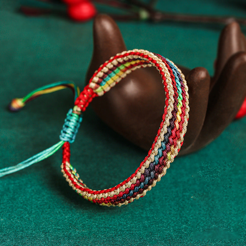 Tibetan Handmade Multicolored Protection Braided String Bracelet