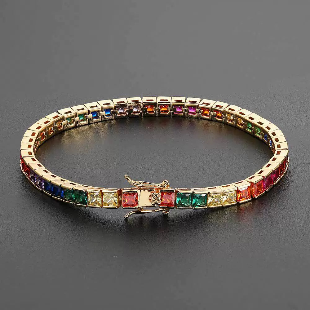 Handmade Multi Color Men's Zircon Bracelet