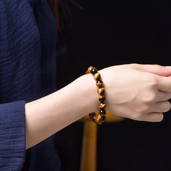 Natural Tiger Eye Positive Protection Healing Bracelet