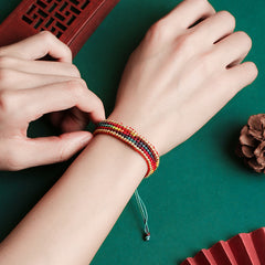 Tibetan Handmade Multicolored Protection Braided String Bracelet