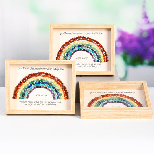 Natural Crystal Rainbow Photo Frame Healing Crystal Frame