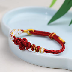 Sunnycrystal Handmade Lucky And Wishful Red String Bracelet