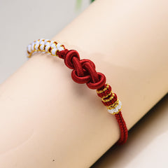 Sunnycrystal Handmade Lucky And Wishful Red String Bracelet