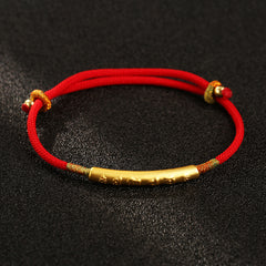 Om Mani Padme Hum 99 Silver Women Red String Bracelet