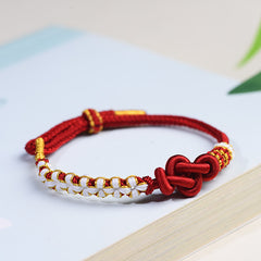 Sunnycrystal Handmade Lucky And Wishful Red String Bracelet