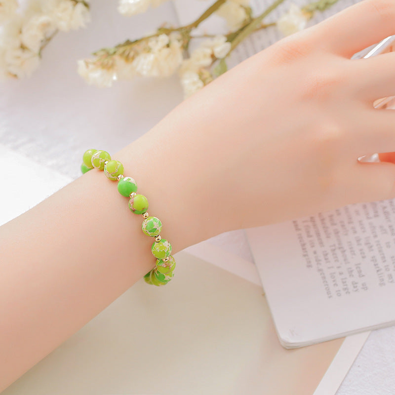 Energy Healing - Handmade Jewelry Women Bracelet Natural Strawberry Quartz Bracelet Gemstone
